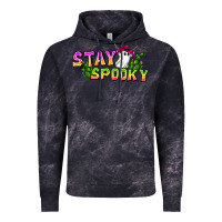 Cloud Black Stay Spooky Vintage Hoodie - CowhideDigitalArt