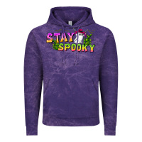 Cloud Purple Stay Spooky Vintage Hoodie - CowhideDigitalArt
