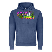 Vintage Denim Stay Spooky Vintage Hoodie - CowhideDigitalArt