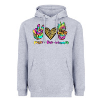 Heather Grey peace love summer Heavyweight Hoodie - JahusDesignShop