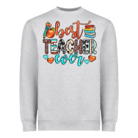 Heather Grey best teacher ever Heavyweight Sweatshirt - JahusDesignShop