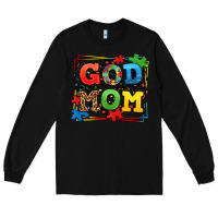 Black autism god mom Long Sleeve Tee - LillyAllenDesigns