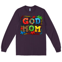 Plum autism god mom Long Sleeve Tee - LillyAllenDesigns