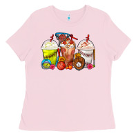 Bubblegum Pink Softball Basketball Baseball Sports Coffee Cups Ladies Tee - FaDigitalArtStudio