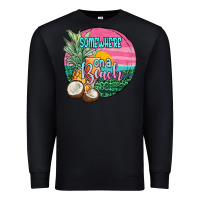 Black somewhere on a beach Premium Sweatshirt - JahusDesignShop