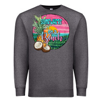 Charcoal Heather somewhere on a beach Premium Sweatshirt - JahusDesignShop