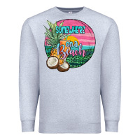 Heather Grey somewhere on a beach Premium Sweatshirt - JahusDesignShop