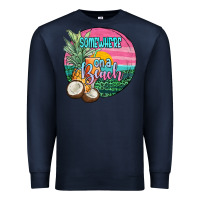 Navy somewhere on a beach Premium Sweatshirt - JahusDesignShop
