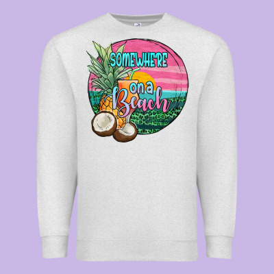 Somewhere On A Beach Premium Sweatshirt Designed By Jahusdesignshop