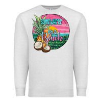 Oatmeal Heather somewhere on a beach Premium Sweatshirt - JahusDesignShop