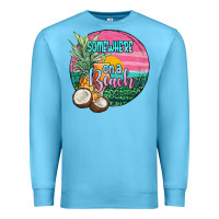 Ocean Blue somewhere on a beach Premium Sweatshirt - JahusDesignShop