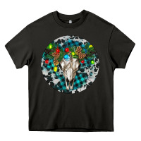 Asphalt Bull Skull Christmas Heavy Core Tee - RanaPortraitStore