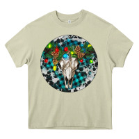 Mossy Bull Skull Christmas Heavy Core Tee - RanaPortraitStore