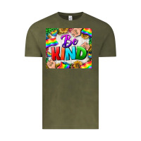 Vintage Olive Western Be Kind LGBTQ Tumbler Vintage Tee - BundleAndBundleShop