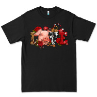 Black love with pig olivia Premium Tee - OliviaCreatesArt