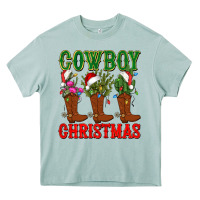 Arona cowboy christmas boots cactus Heavy Core Tee - CowGirlArtShop