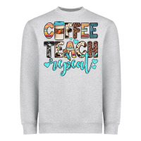Heather Grey coffee teach repeat Heavyweight Sweatshirt - JahusDesignShop