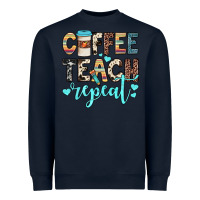 Navy coffee teach repeat Heavyweight Sweatshirt - JahusDesignShop