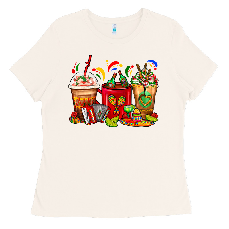 Mexico Coffee Cups Ladies Tee by FaDigitalArtStudio | Teevron