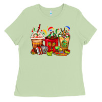 Matcha Mexico Coffee Cups Ladies Tee - FaDigitalArtStudio