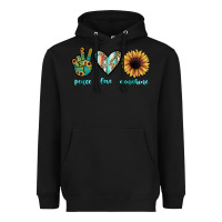Black peace love sunshine Heavyweight Hoodie - JahusDesignShop