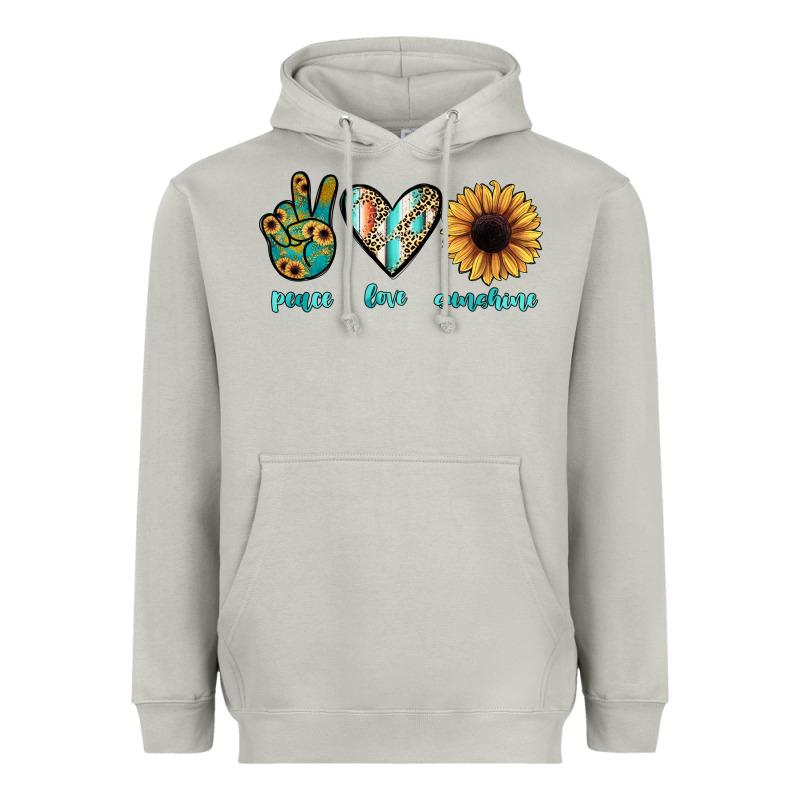 Peace Love Sunshine Heavyweight Hoodie by JahusDesignShop | Teevron