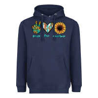 Navy peace love sunshine Heavyweight Hoodie - JahusDesignShop