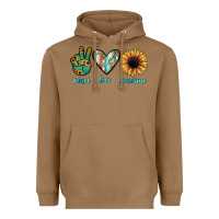 Toasted Coconut peace love sunshine Heavyweight Hoodie - JahusDesignShop