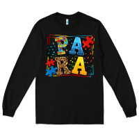 Black autism leopard frame para Long Sleeve Tee - LillyAllenDesigns
