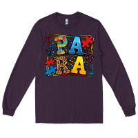 Plum autism leopard frame para Long Sleeve Tee - LillyAllenDesigns