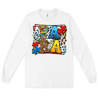 White autism leopard frame para Long Sleeve Tee - LillyAllenDesigns