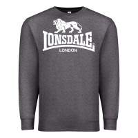Charcoal Heather lonsdale classic logo lion Premium Sweatshirt - DesignPulse
