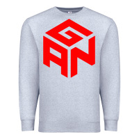 Heather Grey GAN CUBE TIME Premium Sweatshirt - DesignPulse