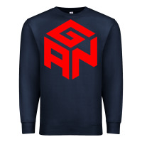 Navy GAN CUBE TIME Premium Sweatshirt - DesignPulse