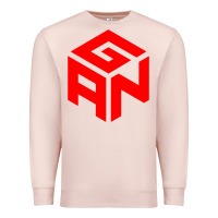 Pale Pink GAN CUBE TIME Premium Sweatshirt - DesignPulse