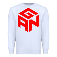 White GAN CUBE TIME Premium Sweatshirt - DesignPulse