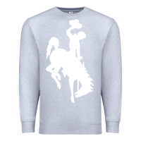 Heather Grey wyoming cowboys Premium Sweatshirt - DesignPulse