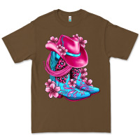 Cacao valentine cowboy boots and hat olivia Premium Tee - OliviaCreatesArt