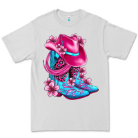 Dove Grey valentine cowboy boots and hat olivia Premium Tee - OliviaCreatesArt