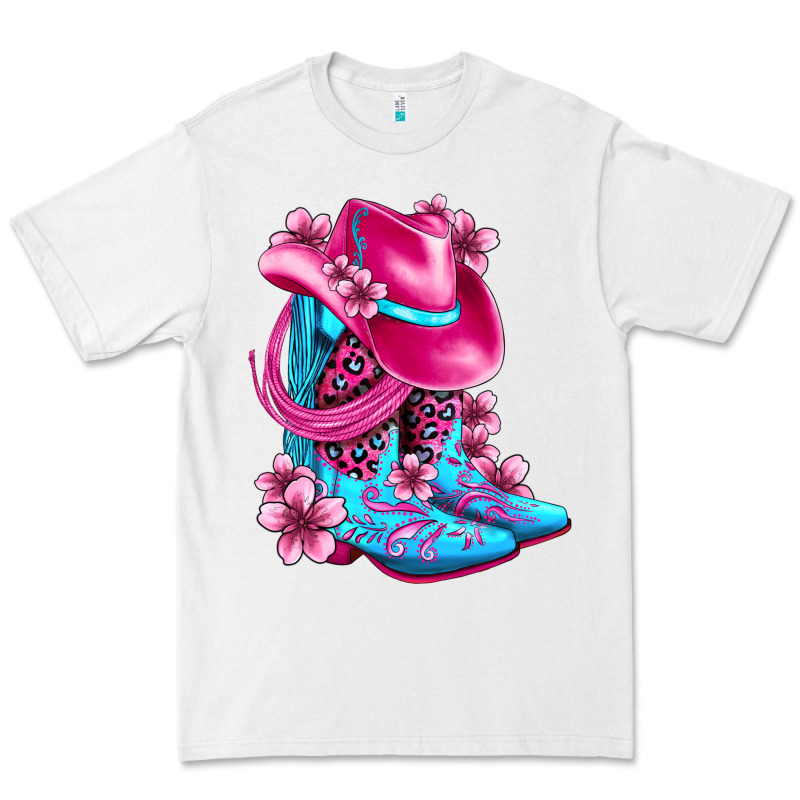 Valentine Cowboy Boots And Hat Olivia Premium Tee by OliviaCreatesArt | Teevron