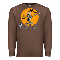 Chestnut skeleton soccer player funny halloween blood moon Premium Sweatshirt - DesignPulse