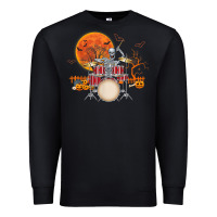 Black Skeleton Drummer Halloween Costume Playing Drums Mens Boys Premium Sweatshirt - DesignPulse