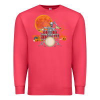 Cardinal Skeleton Drummer Halloween Costume Playing Drums Mens Boys Premium Sweatshirt - DesignPulse