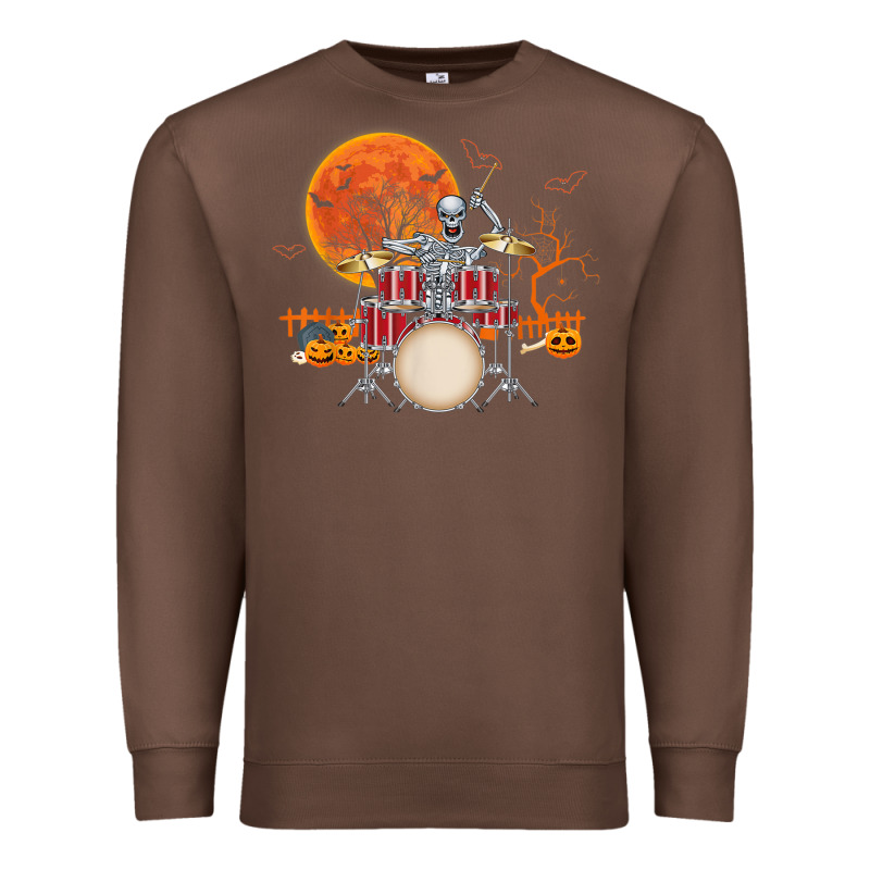 Skeleton Drummer Halloween Costume Playing Drums Mens Boys Premium Sweatshirt by DesignPulse | Teevron