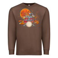 Chestnut Skeleton Drummer Halloween Costume Playing Drums Mens Boys Premium Sweatshirt - DesignPulse