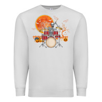 Dove Grey Skeleton Drummer Halloween Costume Playing Drums Mens Boys Premium Sweatshirt - DesignPulse