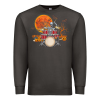 Smoke Skeleton Drummer Halloween Costume Playing Drums Mens Boys Premium Sweatshirt - DesignPulse