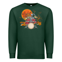 Sports Green Skeleton Drummer Halloween Costume Playing Drums Mens Boys Premium Sweatshirt - DesignPulse