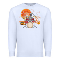 White Skeleton Drummer Halloween Costume Playing Drums Mens Boys Premium Sweatshirt - DesignPulse