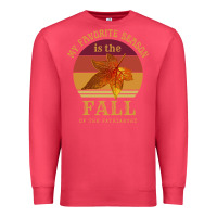 Cardinal feminist my favorite season is fall patriarchy retro vintage long slee Premium Sweatshirt - DesignPulse